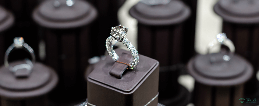 PJ-Luxury diamond engagement ring for sale in the jewelry store